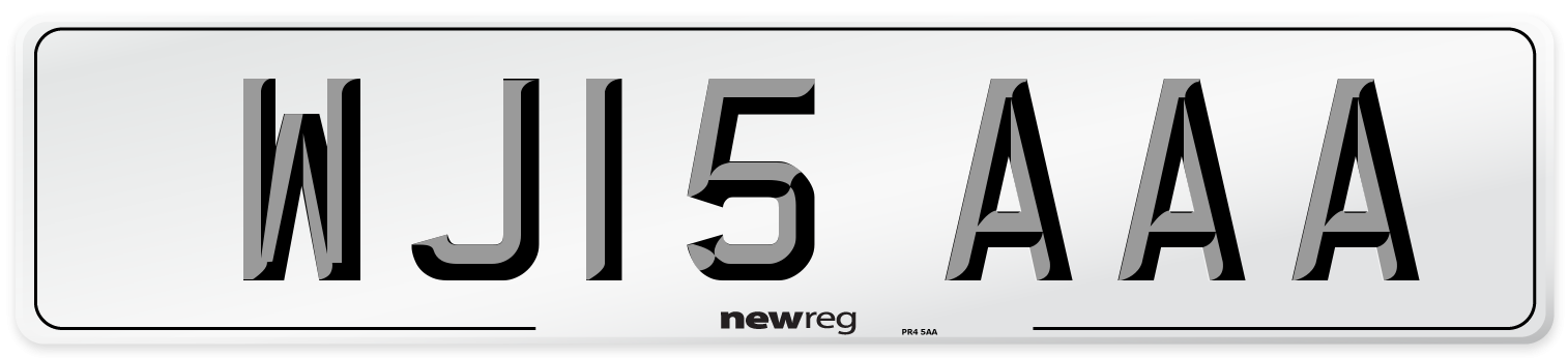 WJ15 AAA Number Plate from New Reg